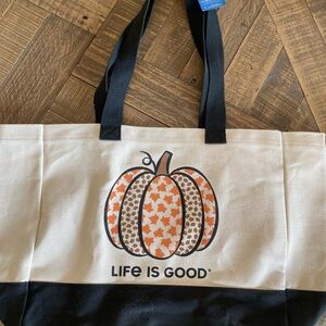 Life is Good canvas tote bag